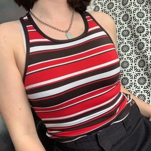 Red Black & White Everlast Racerback Tank Top
